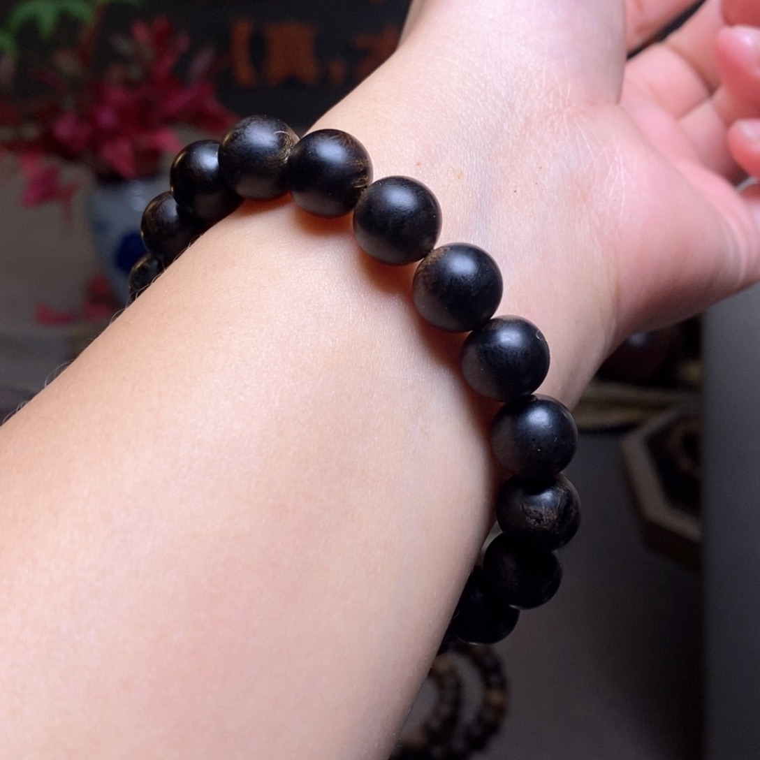 沉香手串越南芽庄瘤疤白棋楠1.0