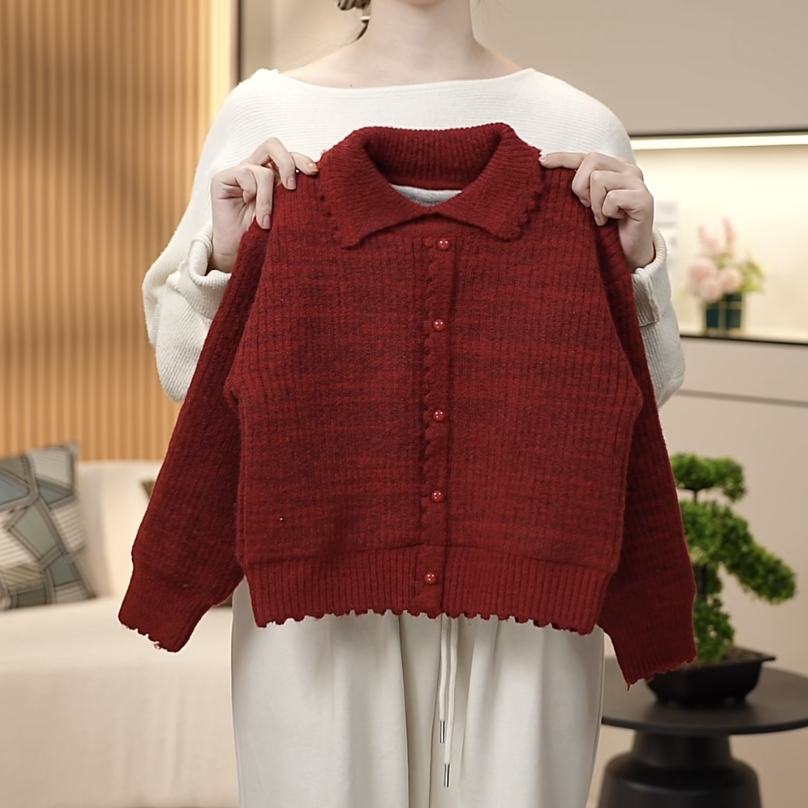 女童套头毛衣2025秋冬加绒加厚慵懒风韩版宽松百搭翻领亲子装