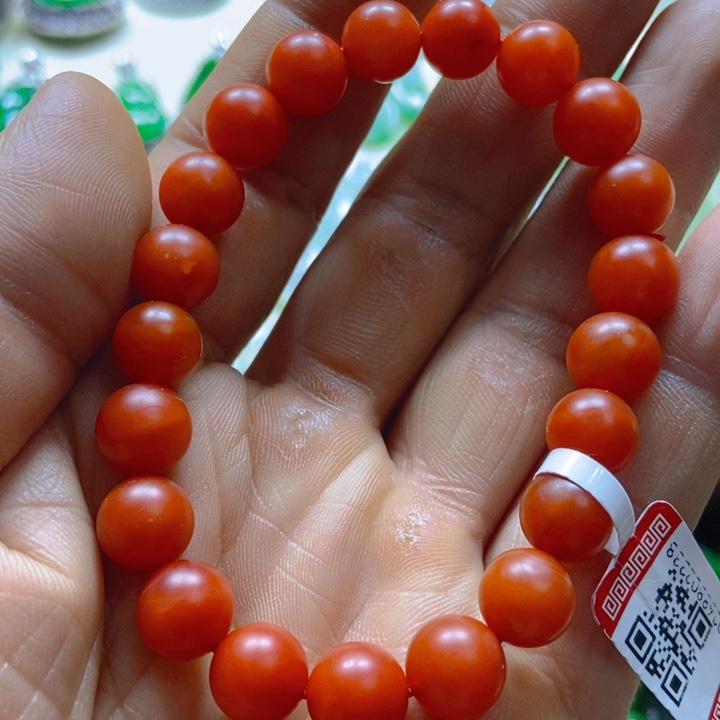 南红玛瑙手链未镶嵌