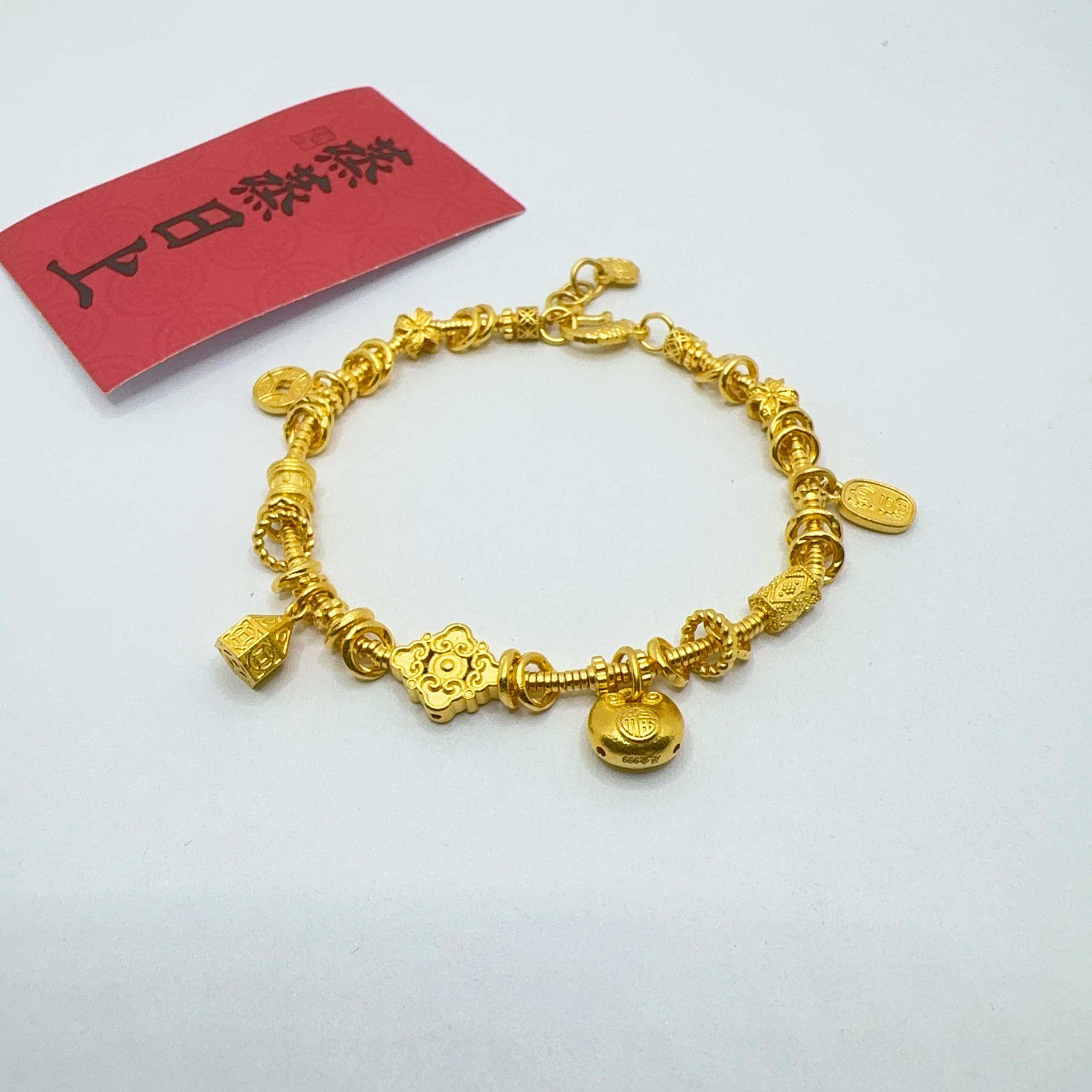 足金999黄金投资金 卡5盘缠 14.5手围 18.92 克