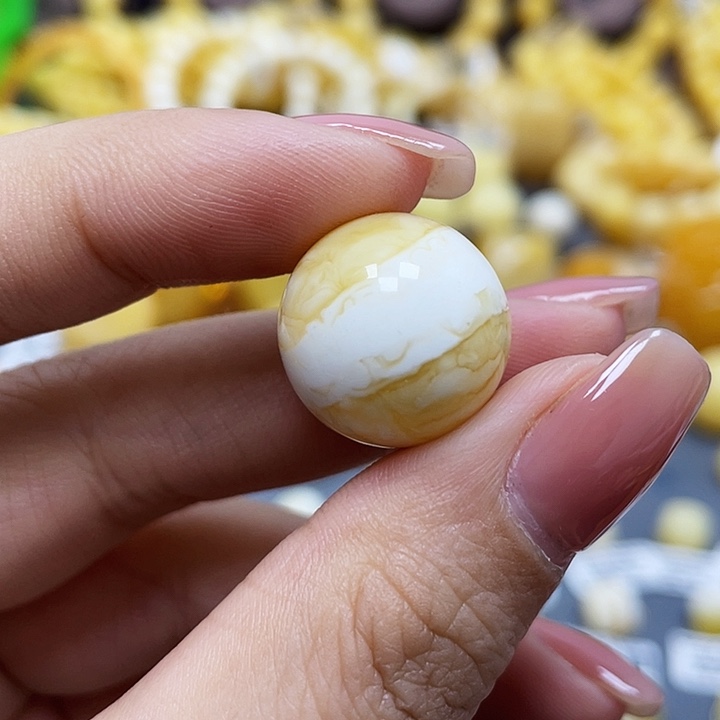 琥珀珠宝奇石未镶嵌单珠尺寸17.5mm
