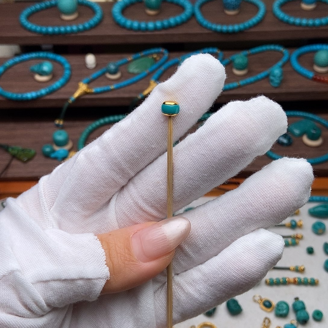 绿松石18K金镶嵌绿松石配饰h