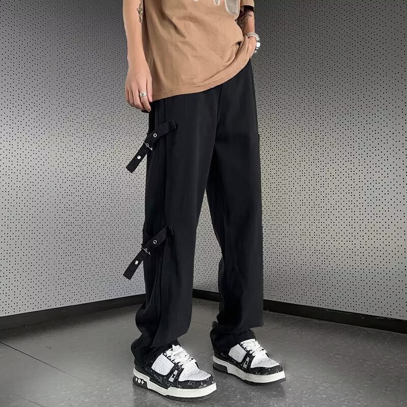 795-BY休闲裤男女潮流工装裤春秋季韩版百搭宽松直筒长裤子