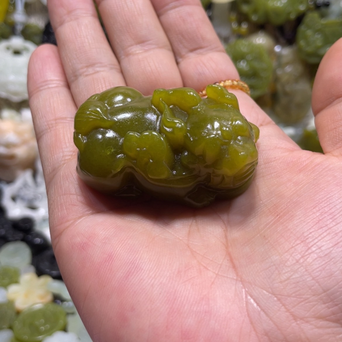 【闪购商品】岫玉颈饰未镶嵌53手把