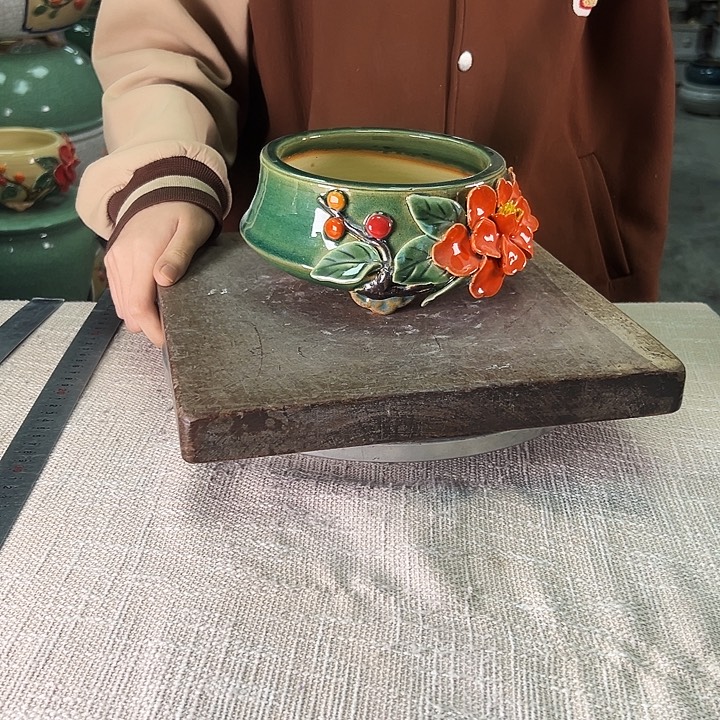泳坤堂石湾花盆陶瓷