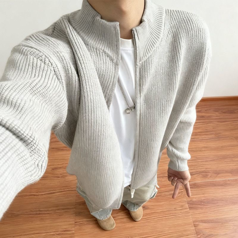 富贵家--小马全拉链毛衣