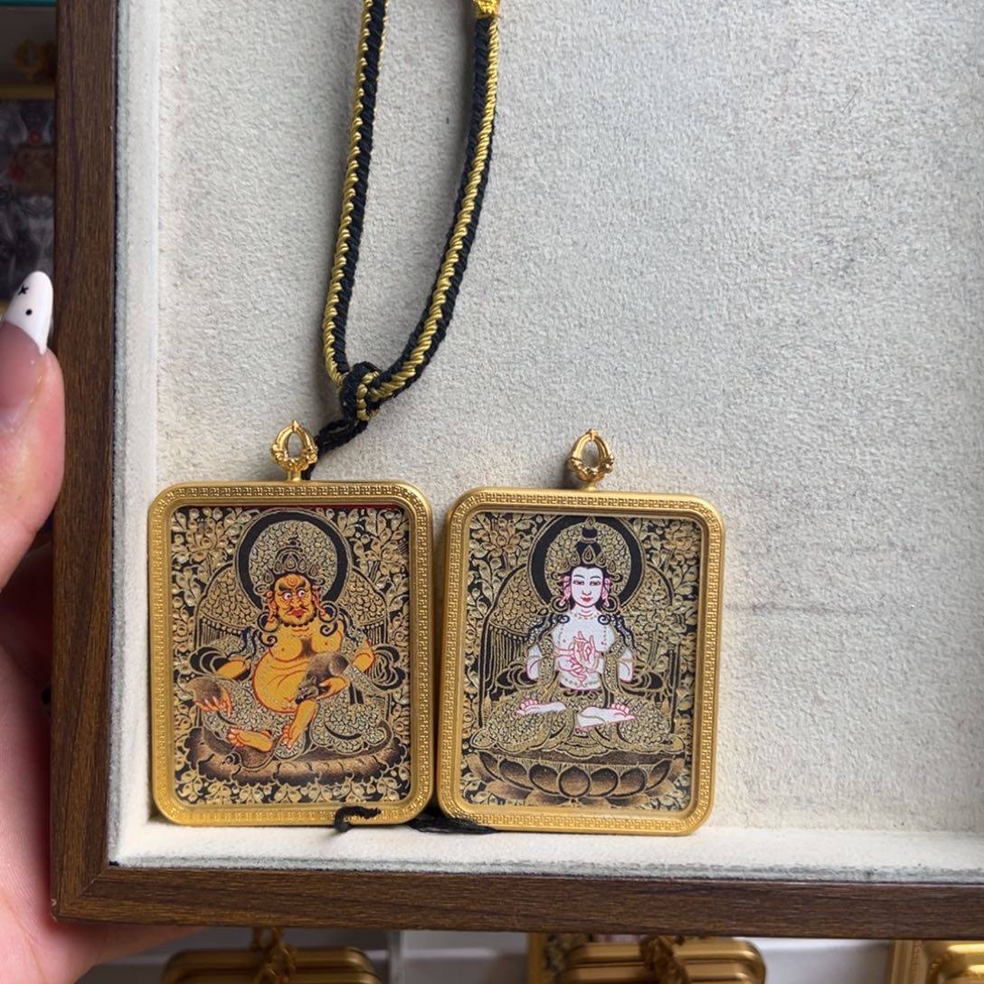 川****吊坠双面定制 黄C 大势至