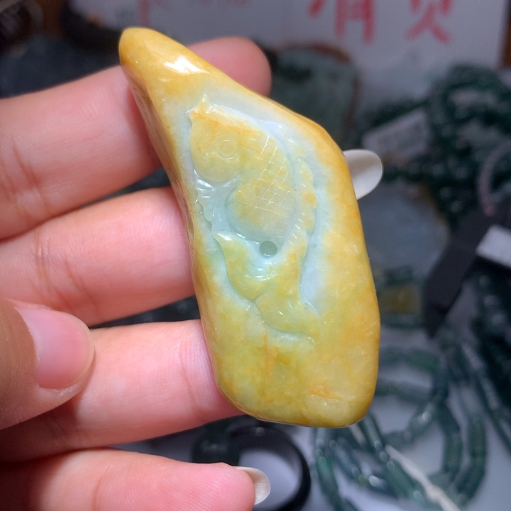翡翠颈饰未镶嵌保真天然A货翡翠