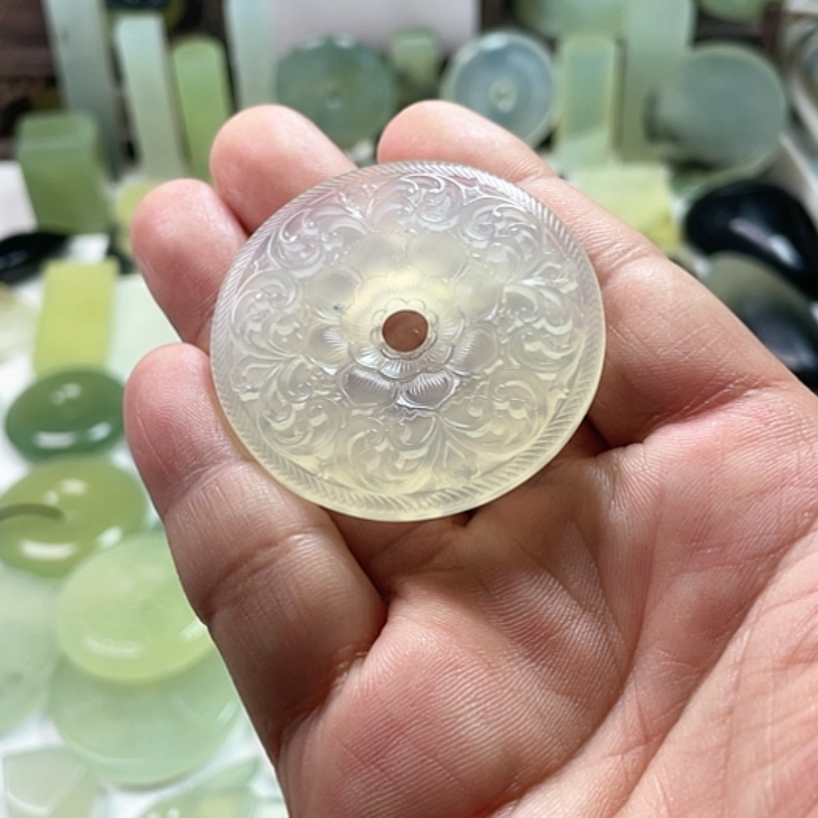 【闪购商品】未镶嵌岫玉挂件福*子