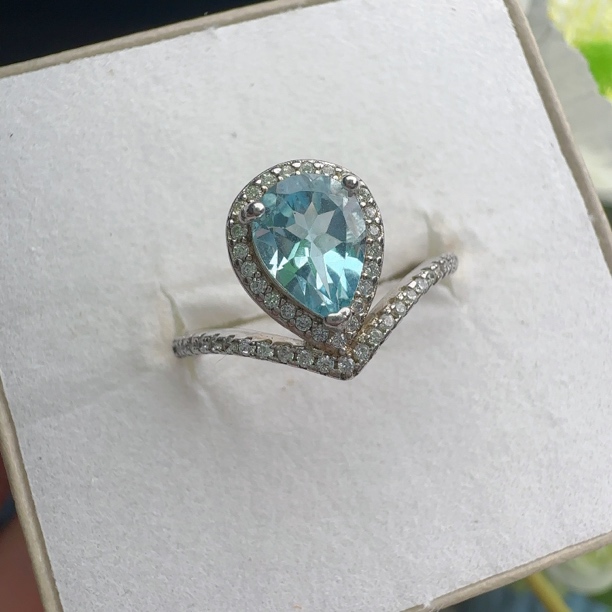 【600】天然两克拉托帕石戒指