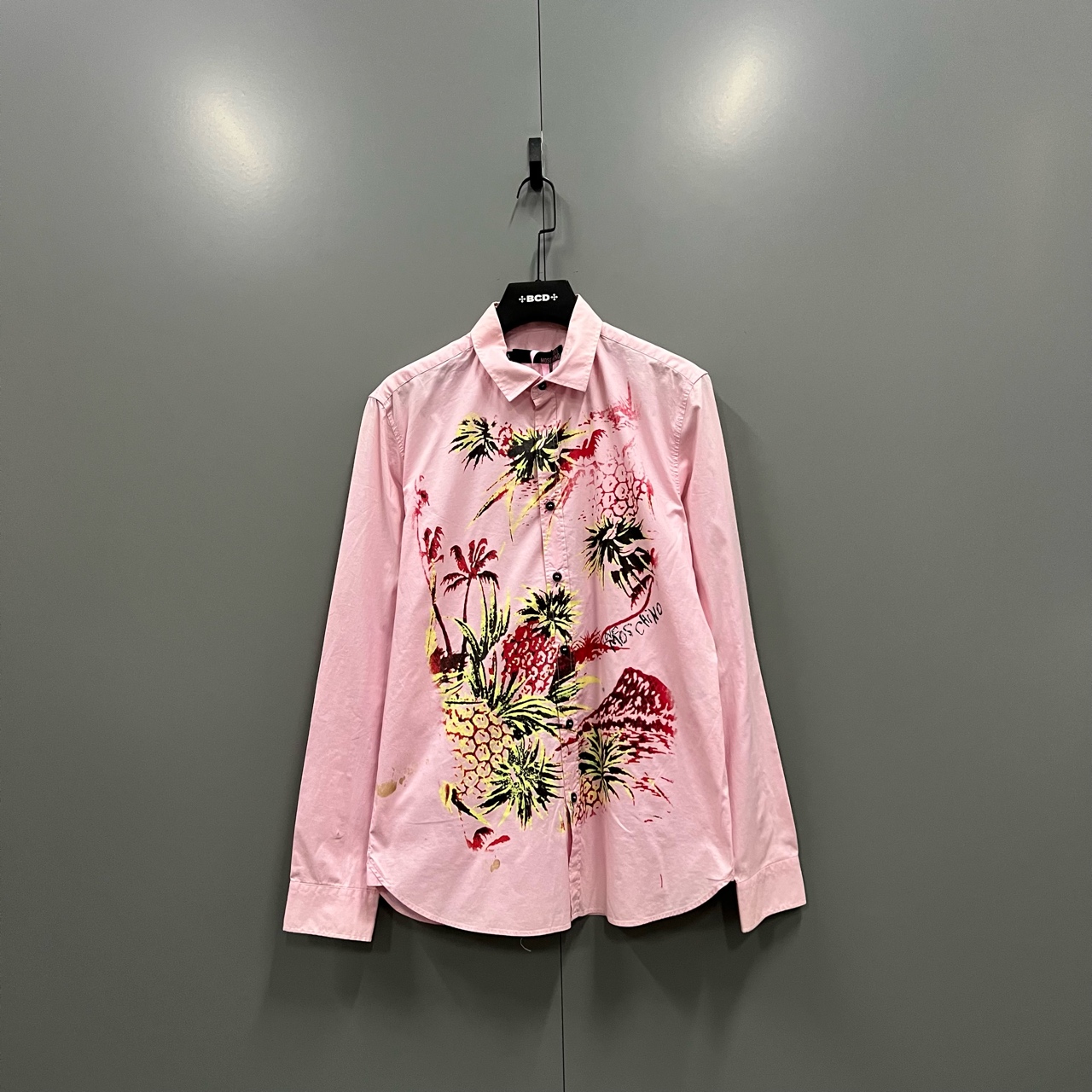 (bb)115 MOSCHINO 莫斯奇诺 花卉扎染印花衬衫 L码/95新/501238