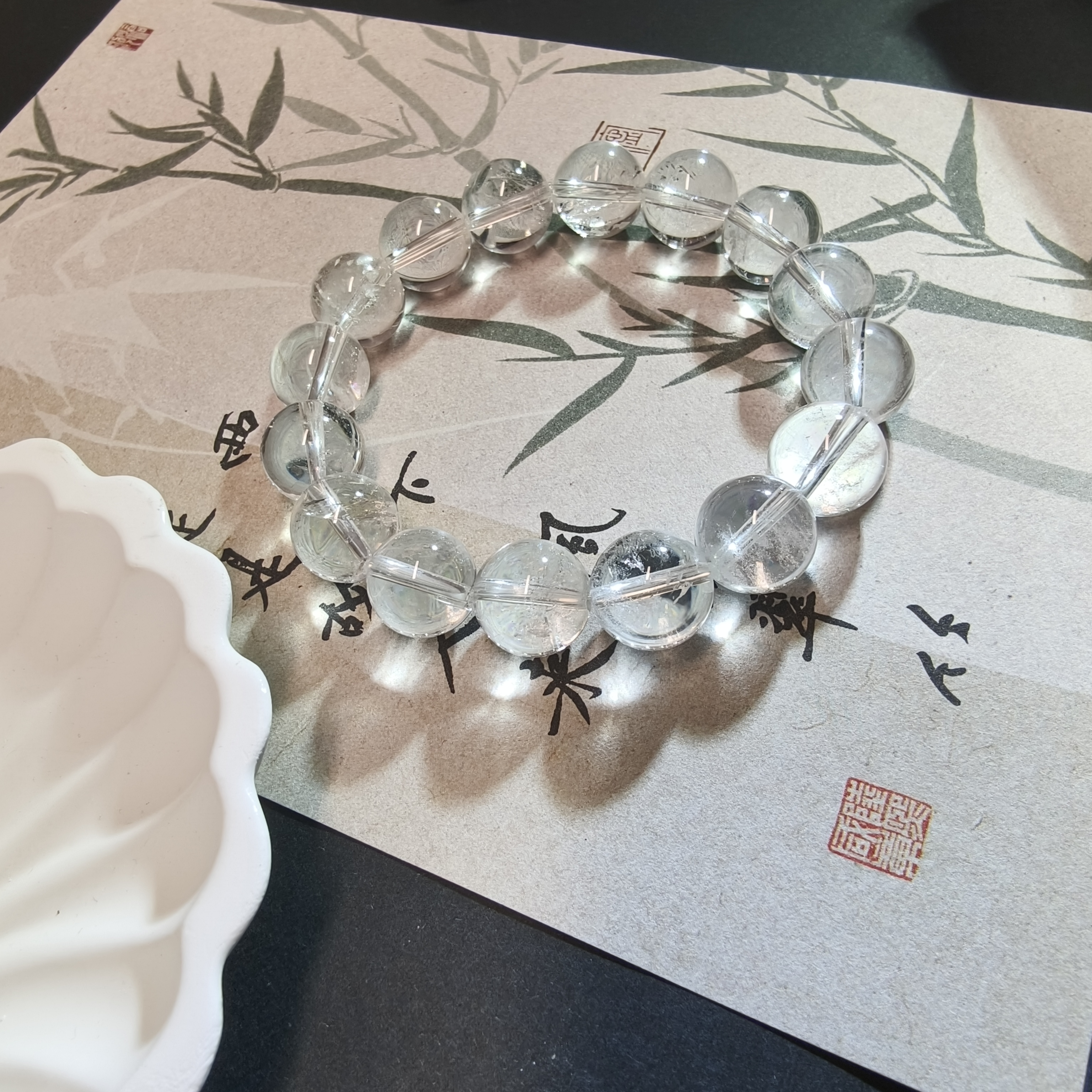 单a白水晶手串13mm 多样性发一