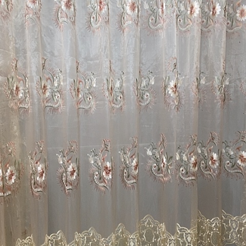 肉色纱帘5米面料挂钩