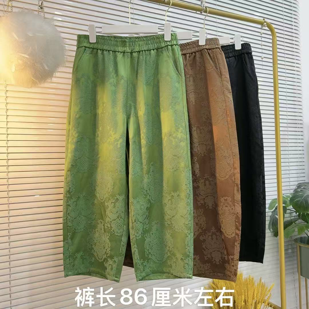 胖MM2025时尚新款宽松复古化设计金品主播严选时尚休闲阔腿裤