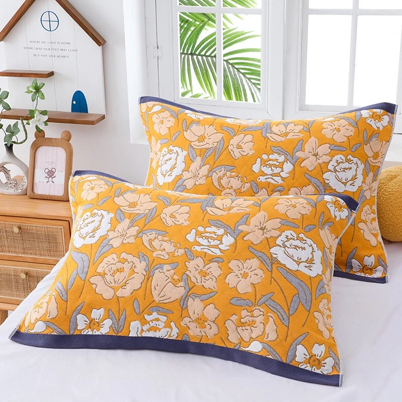 【10 .9/两张】枕巾加大加厚纱布棉大号枕巾透气吸汗隔脏不起球情侣