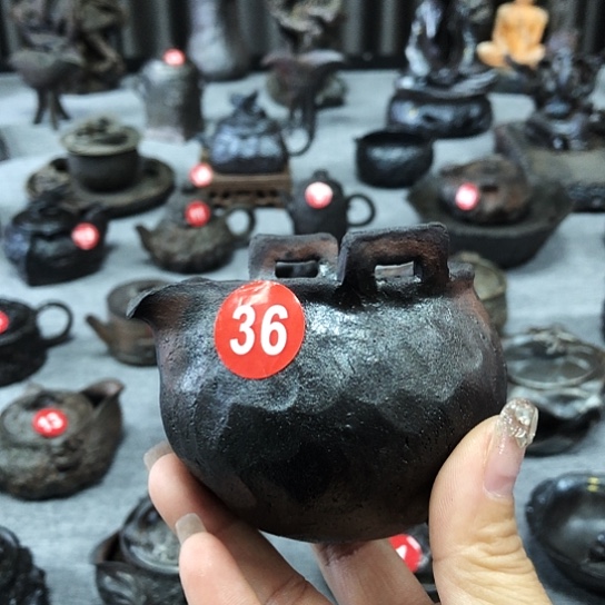 杯福利公道全手捏柴烧茶器