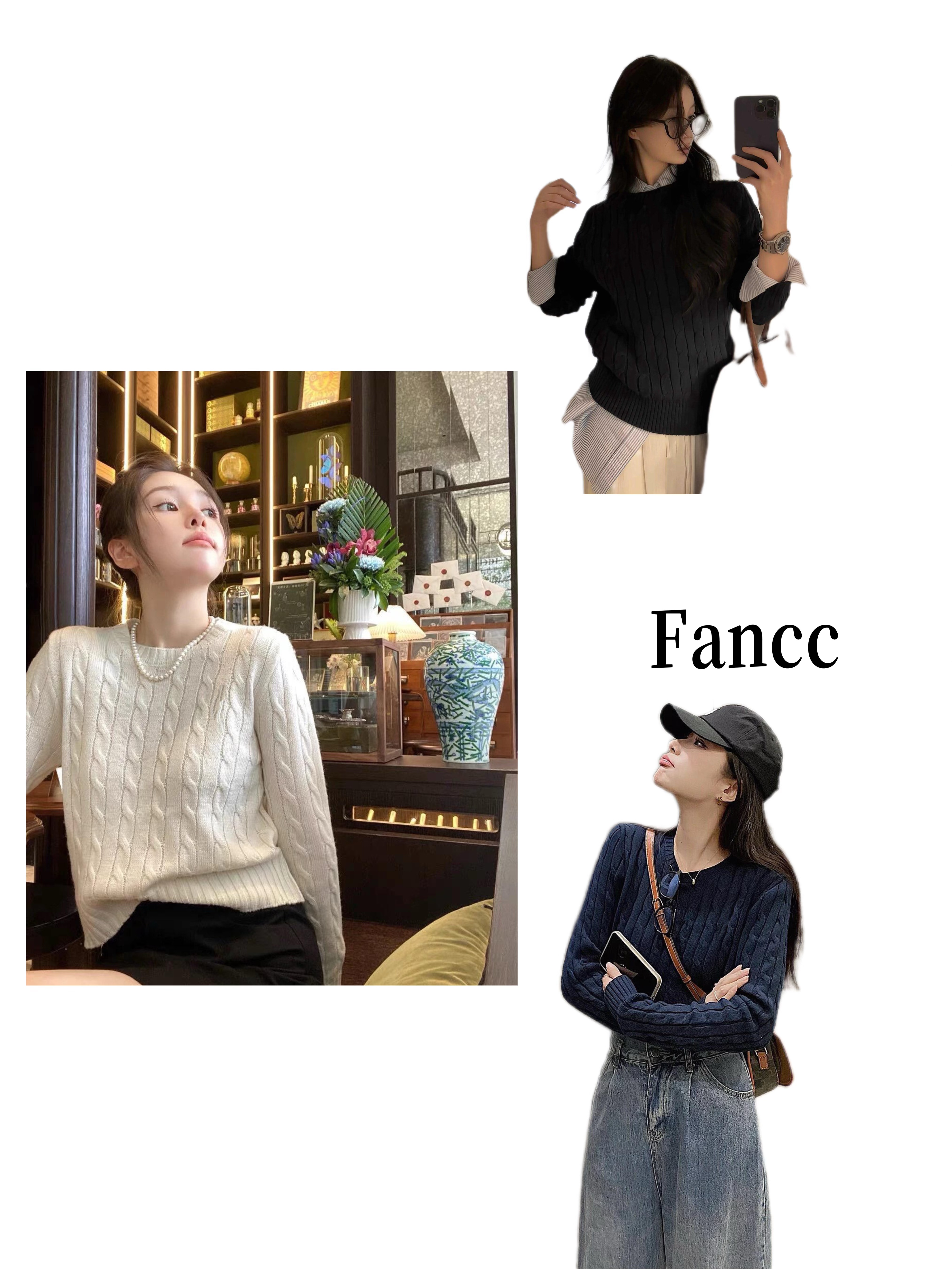 小马冬季加厚圆领毛衣223