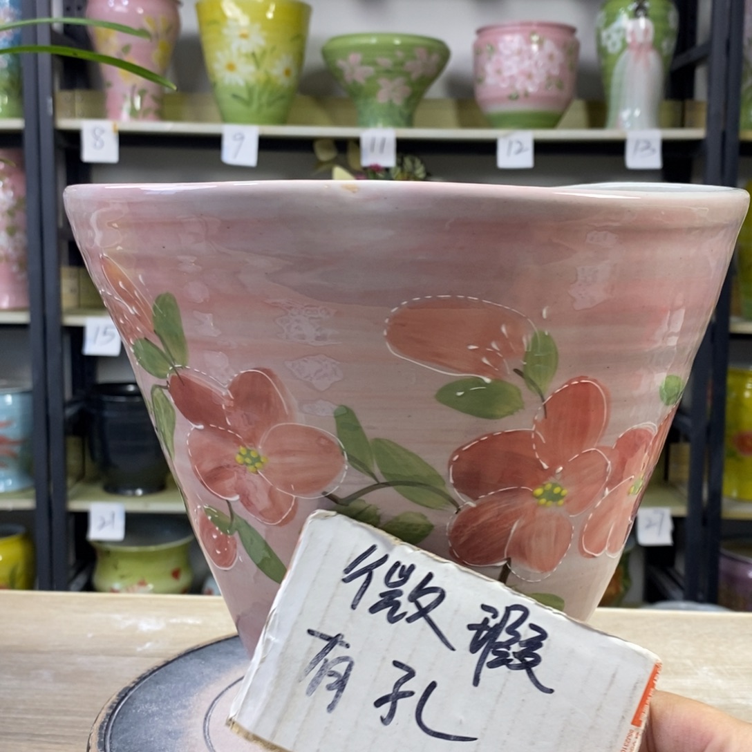 小***雨景德镇手工手绘陶瓷花盆