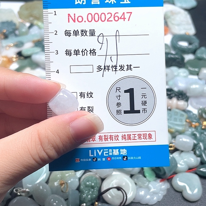 翡翠未镶嵌颈饰翡翠吊坠2647