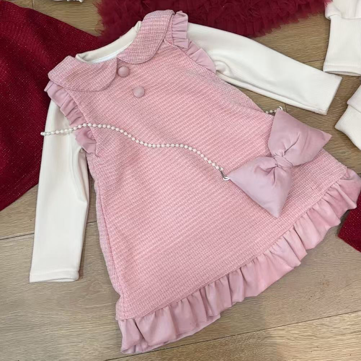 【通用链接】星玥女童加厚拜年连衣裙秋冬装加绒洋气公主裙