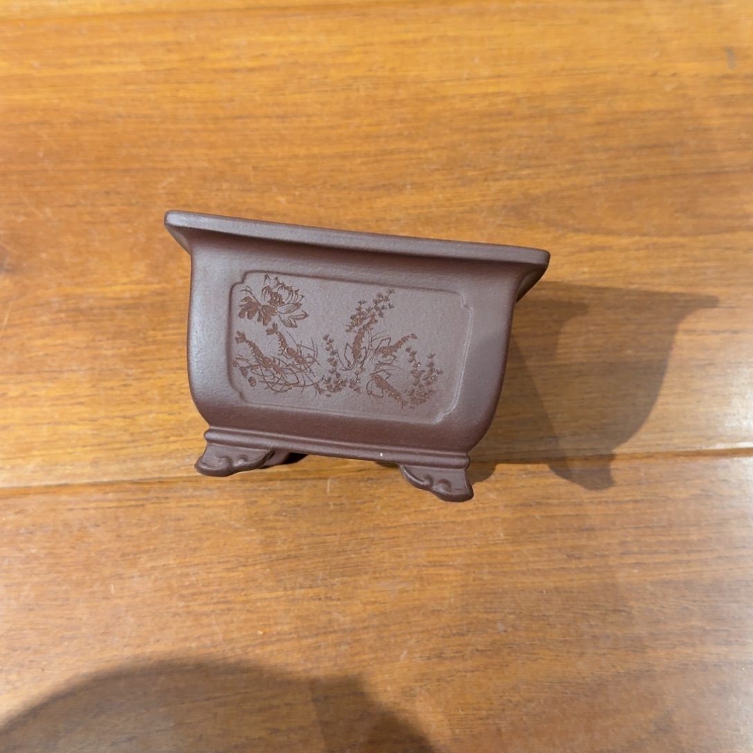 紫砂花盆原矿紫泥