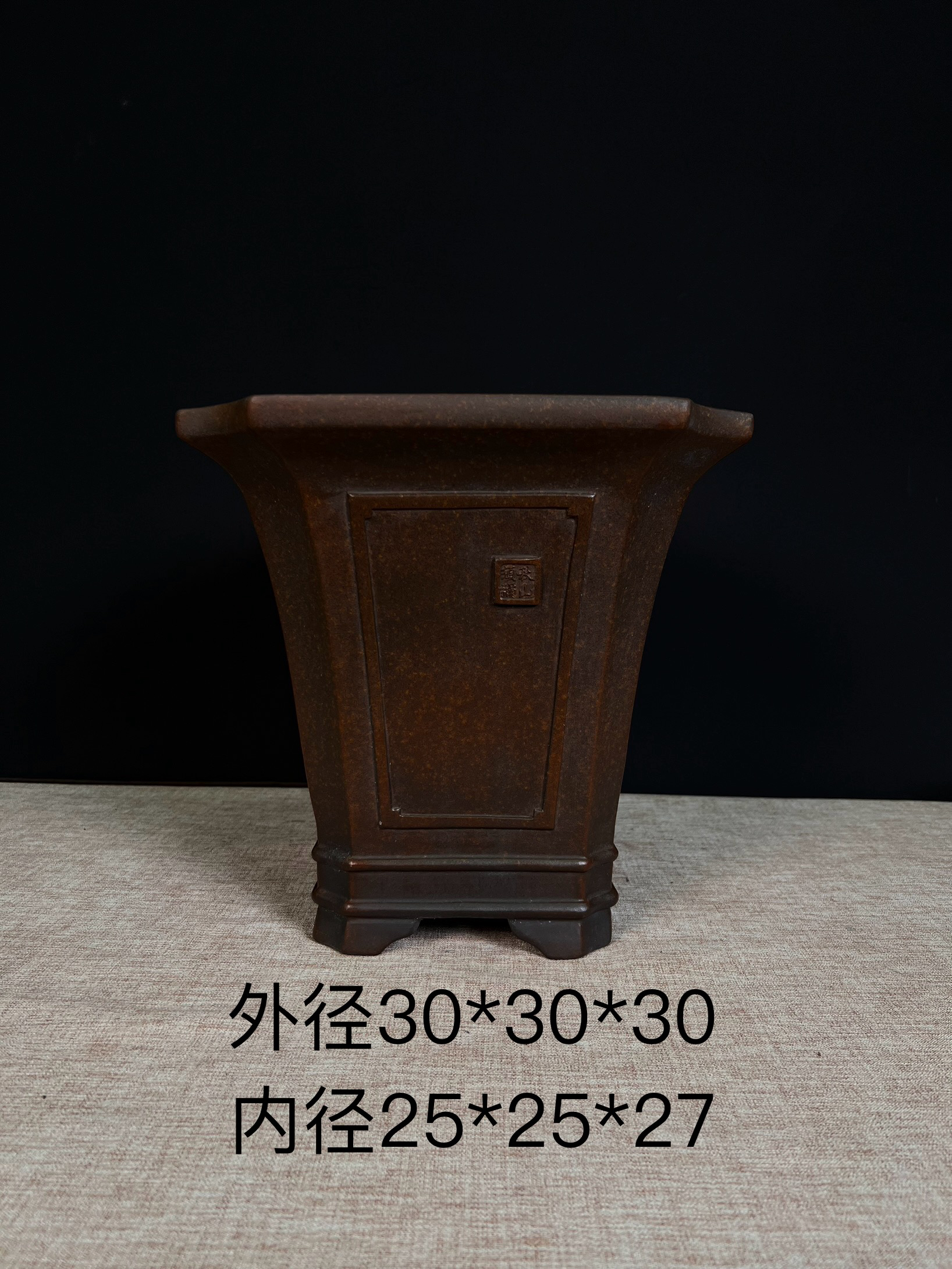 高杰盆艺，徐洲杰高温盆，悬崖邻水盆景盆，兰花盆，古朴典雅大气