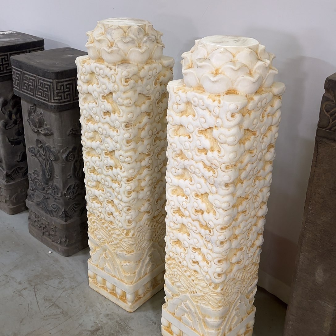 石材摆件一对，包邮不包卸