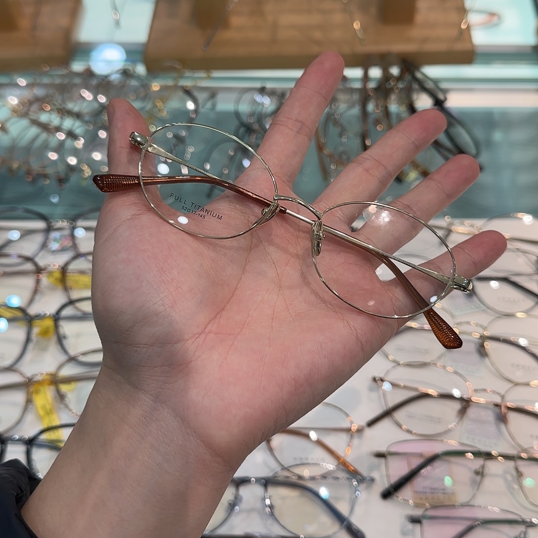 刘亦菲纯钛金丝椭圆27036金色