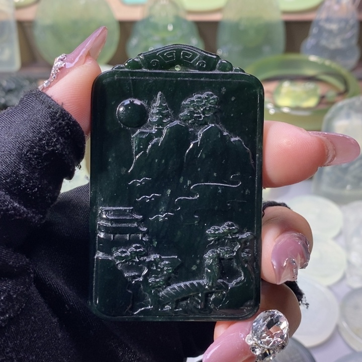 岫玉吊坠未镶嵌吊坠