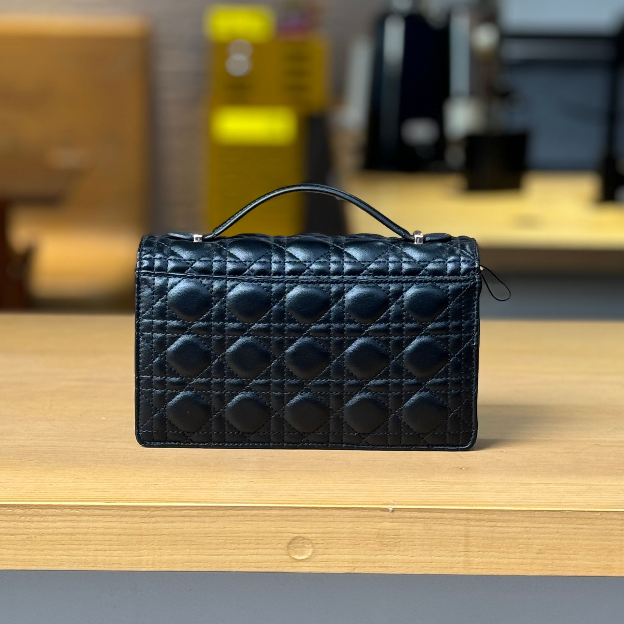 【D家 菱格大号】小牛皮小香风时尚百搭女士黑色单肩菱格肩包