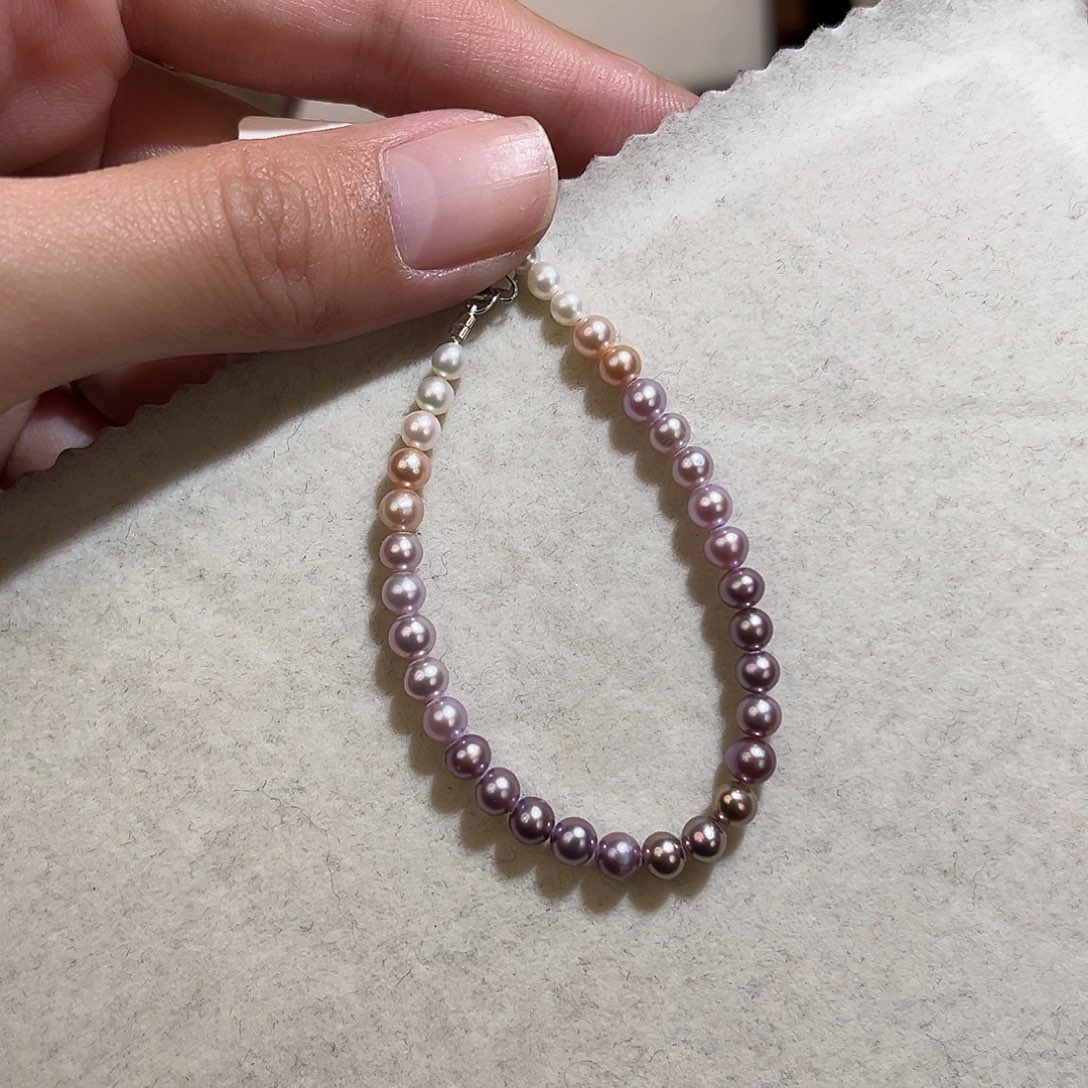 手绳淡水珍珠银S925镶嵌