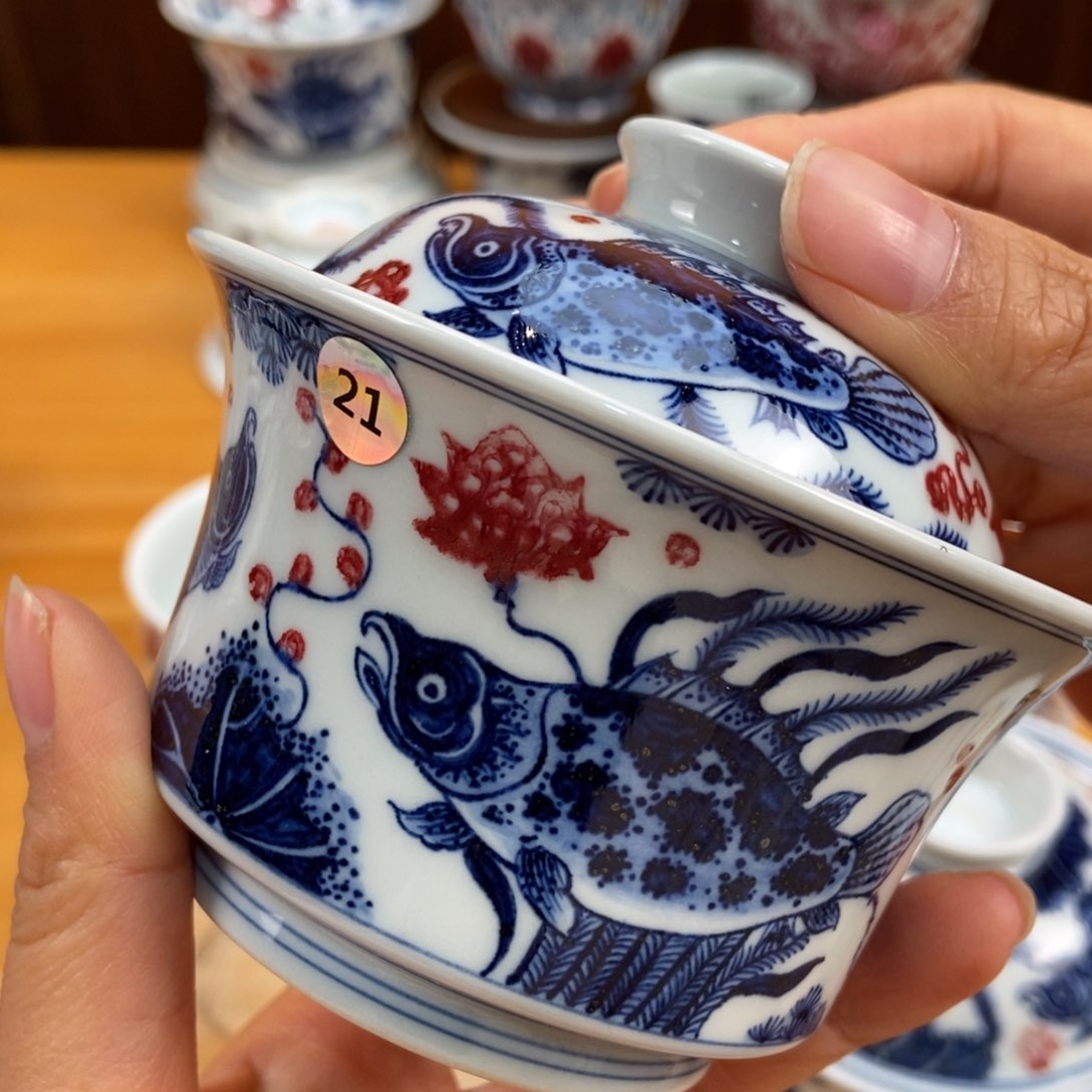 手绘现代茶具非古董