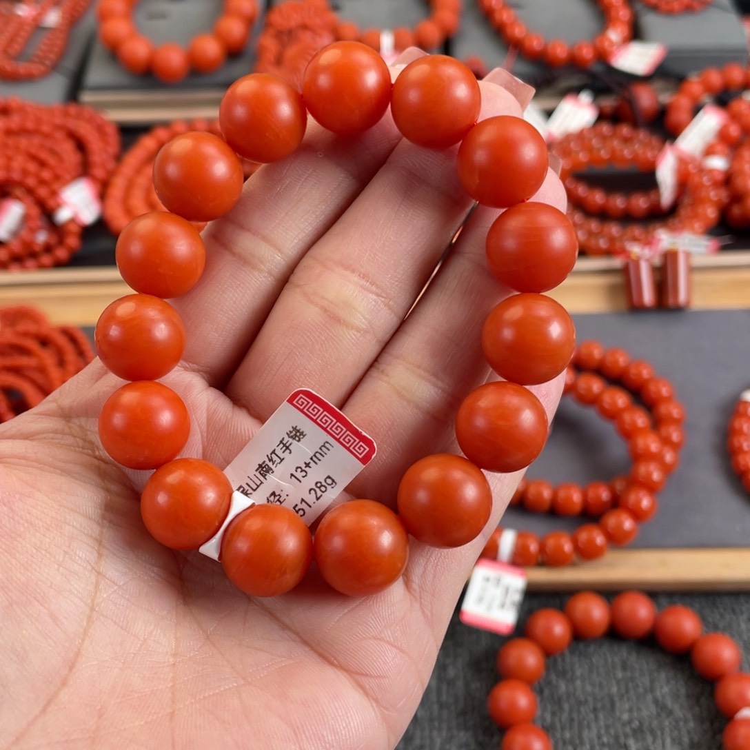 一***人南红玛瑙未镶嵌手链保山南红单圈