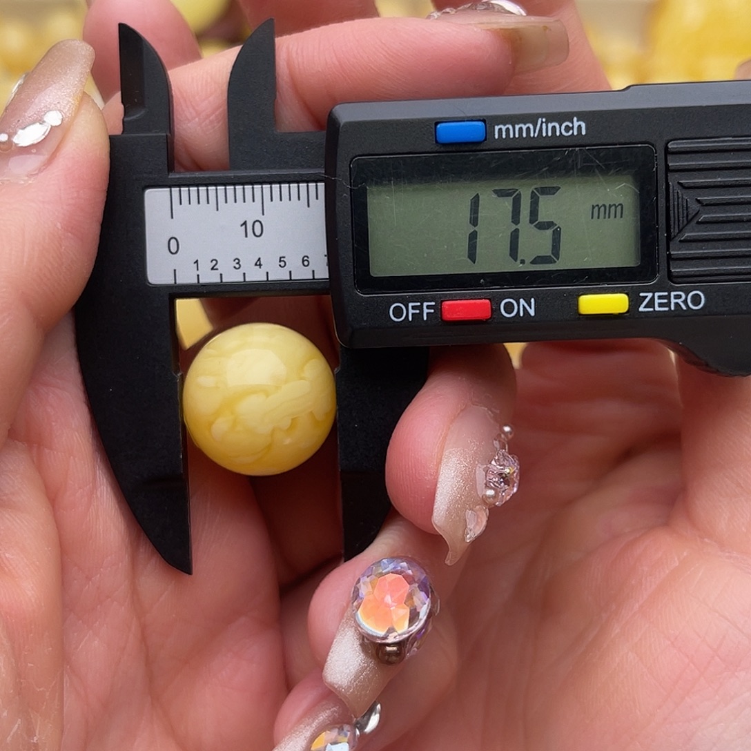 琥珀未镶嵌裸石蜜蜡微瑕圆珠鸽