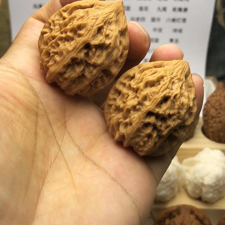 把件文玩核桃四**禄老树鸡心，边37