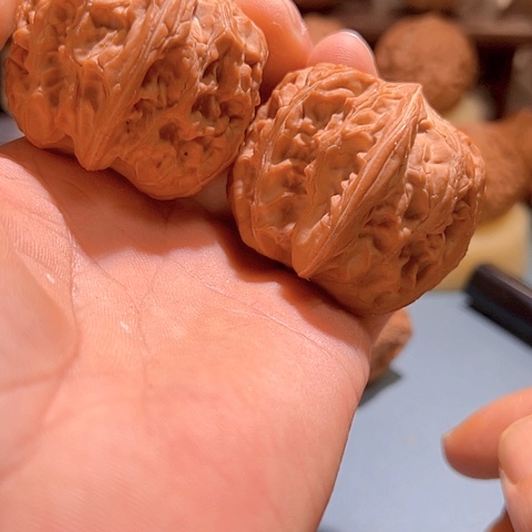 文玩核桃把件芭蕉扇40