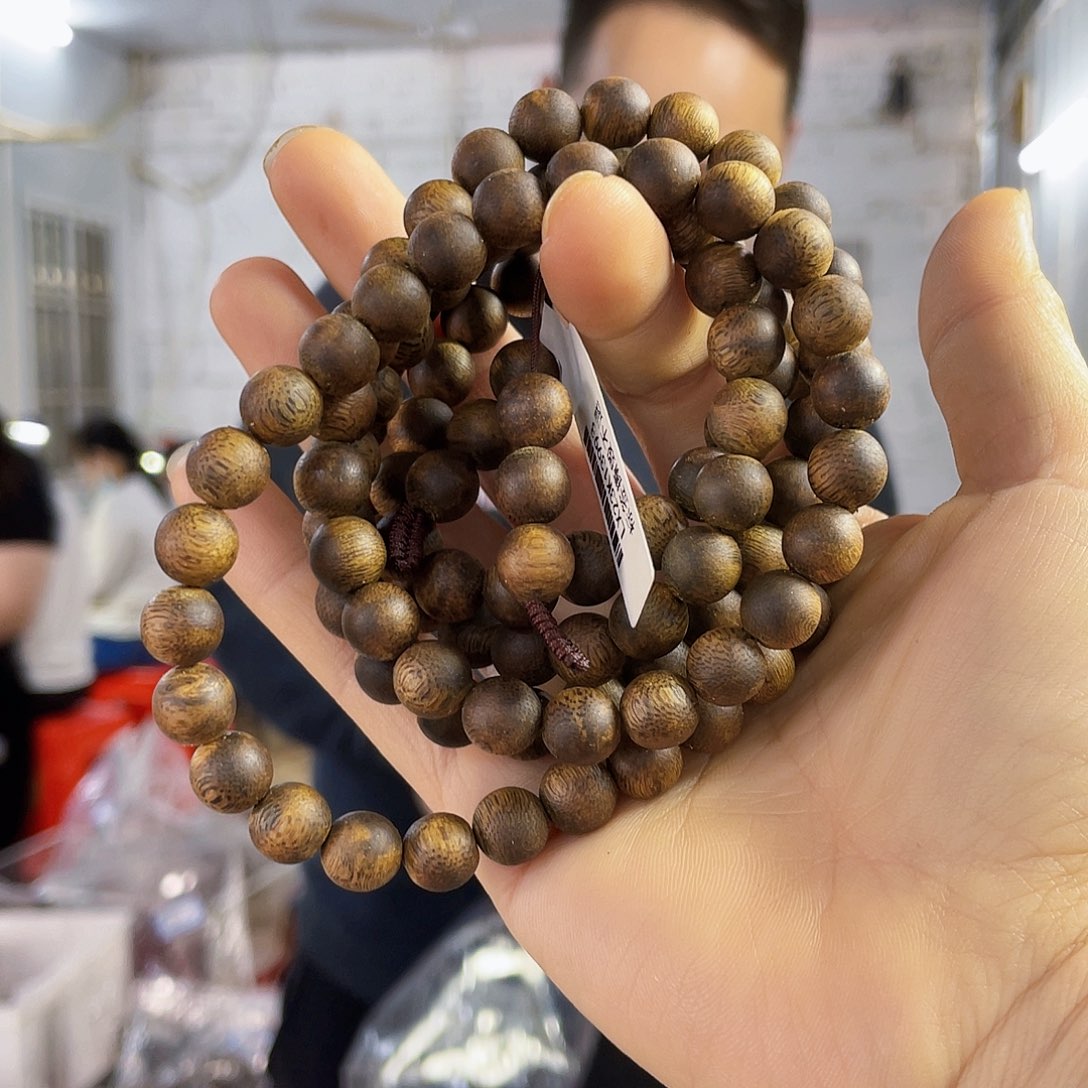 沉香手串野生白棋圆珠长串0.9/38克多样性发一