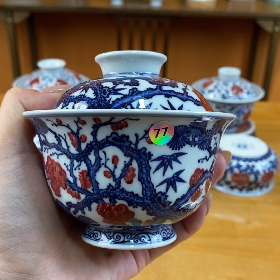 手绘现代茶具非古董