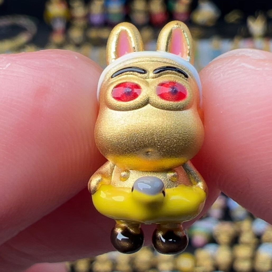 足金999黄金蜡笔小新泳圈墨镜新