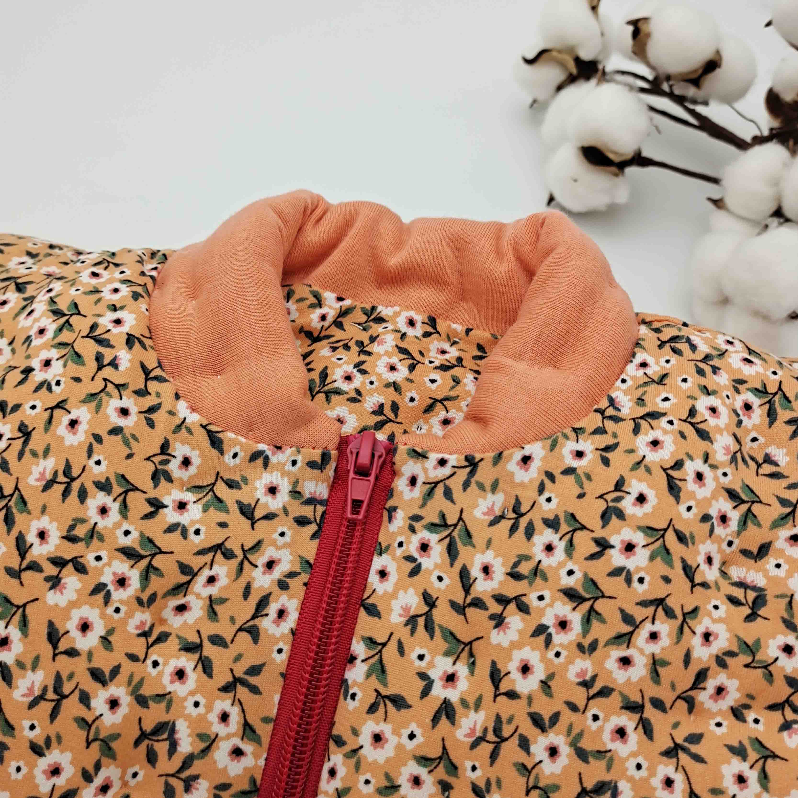 纯棉花手工儿童棉袄碎花洋气时尚宝宝加厚2025冬季新款螺纹袖口