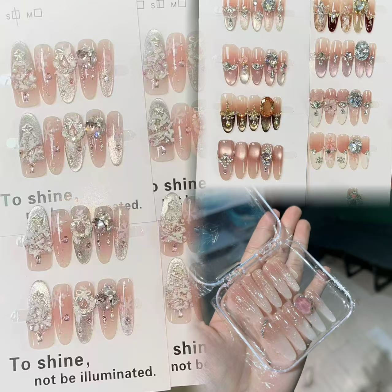 圣诞节专属【华子专场】下单备注编码 纯手工穿戴甲默认微瑕