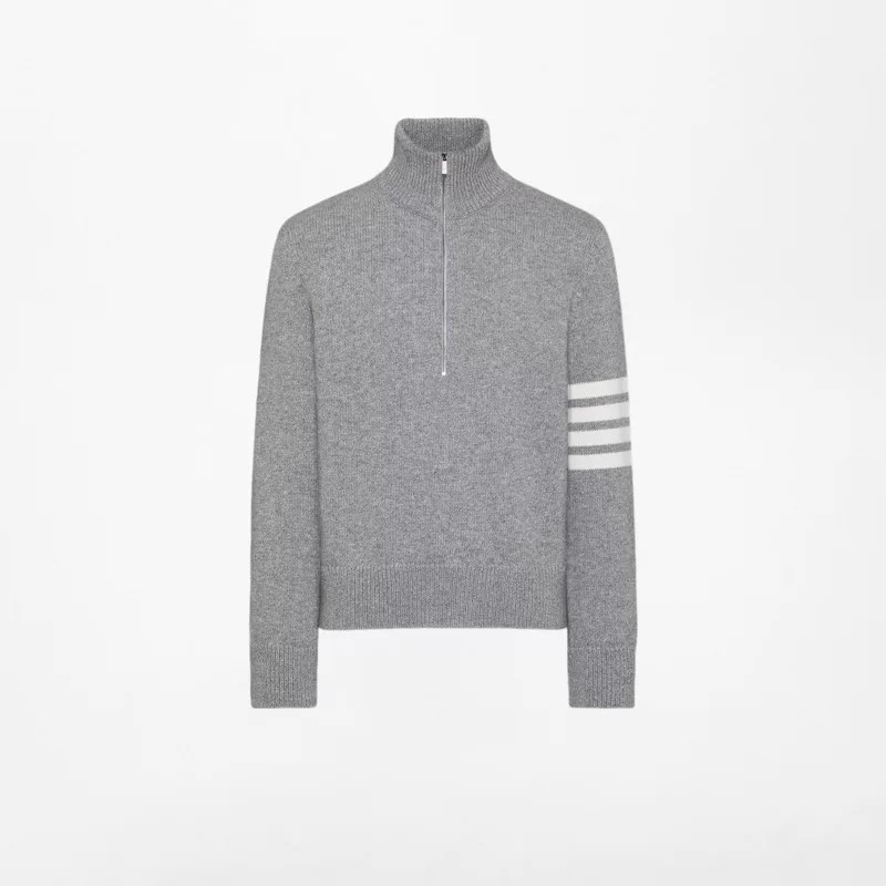 【官方旗舰】THOMBRONMAN汤姆布郎男士经典半高领拉链套头衫打底毛