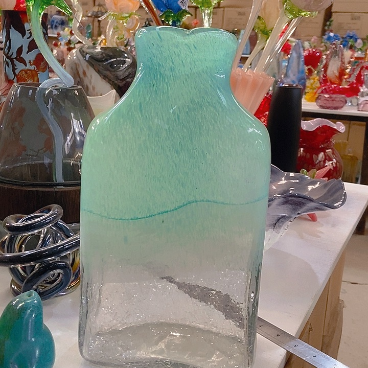 琉璃琉璃花瓶高34口7