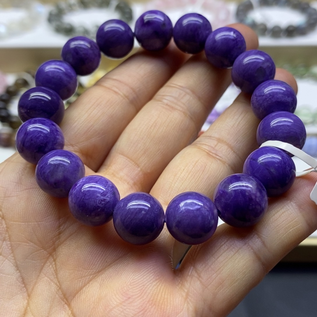 查罗石（紫龙晶）手链未镶嵌紫龙晶12.3m