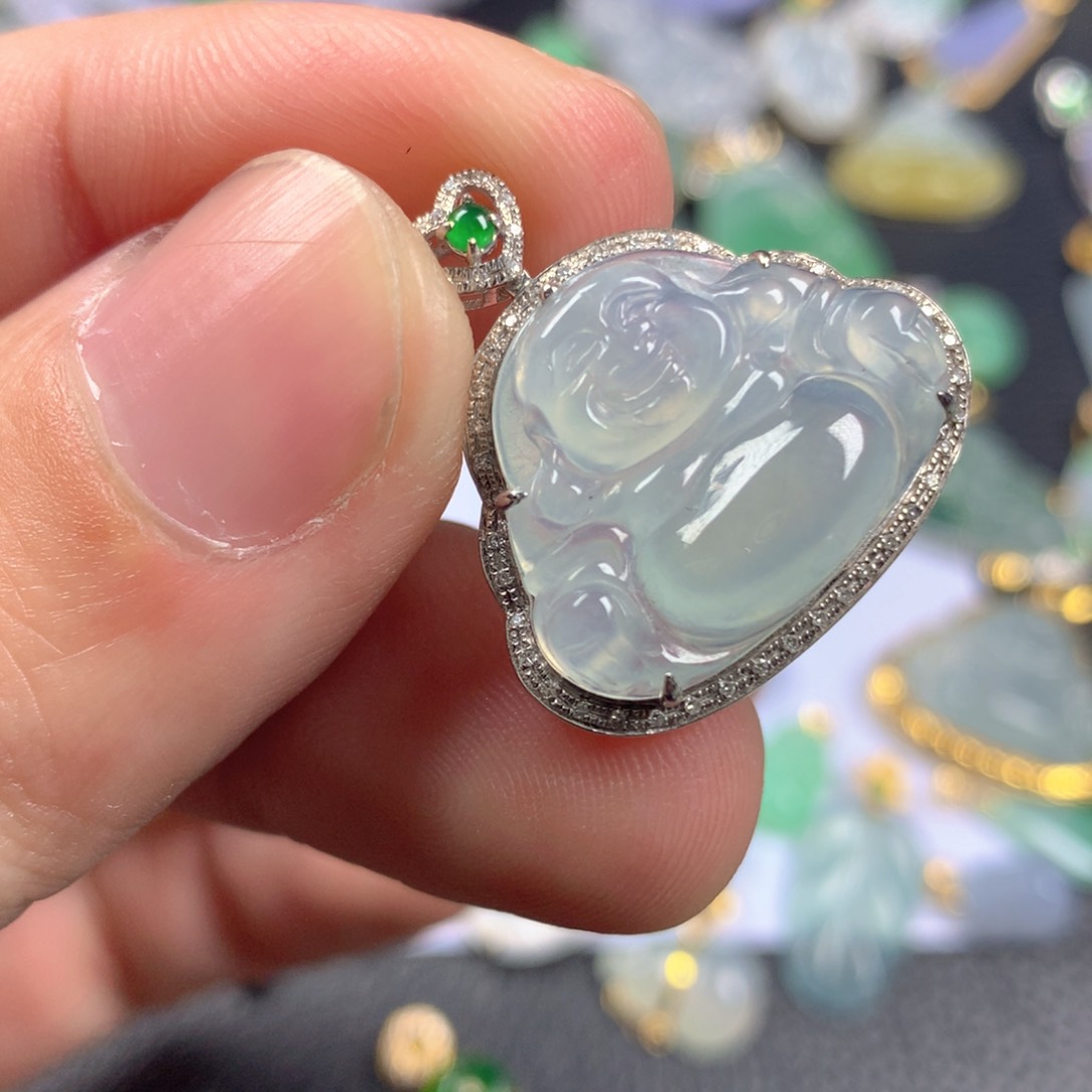 【闪购商品】翡翠颈饰18K金镶嵌玺翡翠