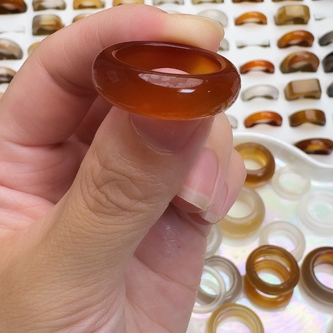 玛瑙/玉髓戒指未镶嵌