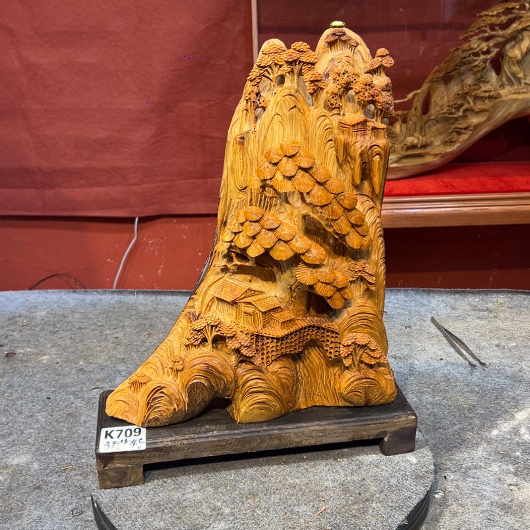 嘿***泽柏木（崖柏）山水居家摆件