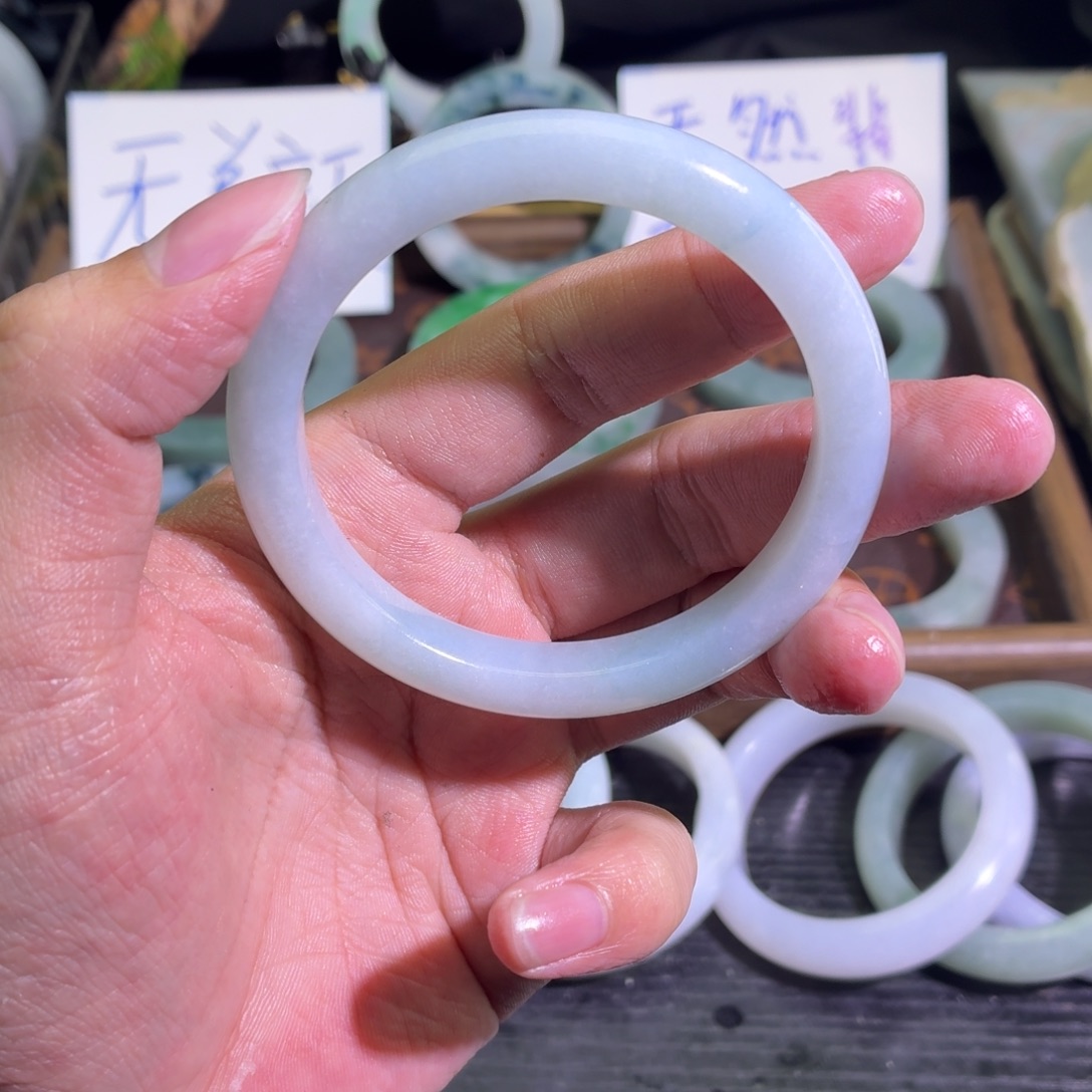 定制翡翠未镶嵌天然纹理随机，追求完美者慎拍