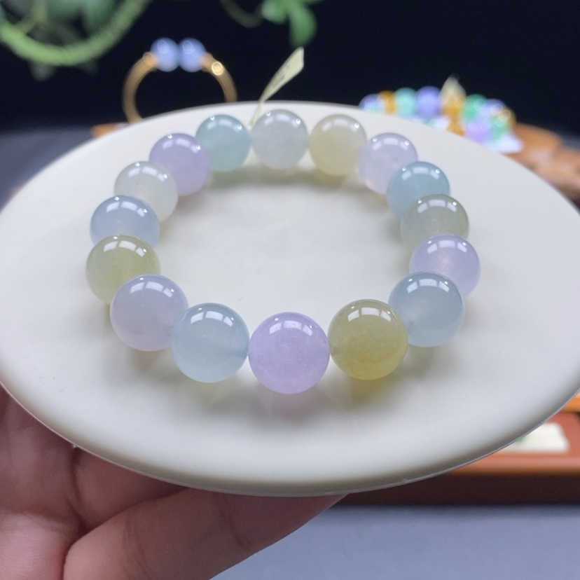【闪购商品】翡翠手串未镶嵌马卡龙手串卡11+