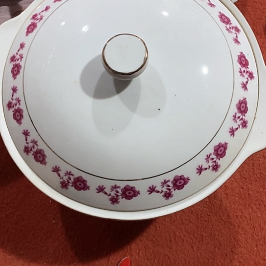瓷片全美品的小红花苹果